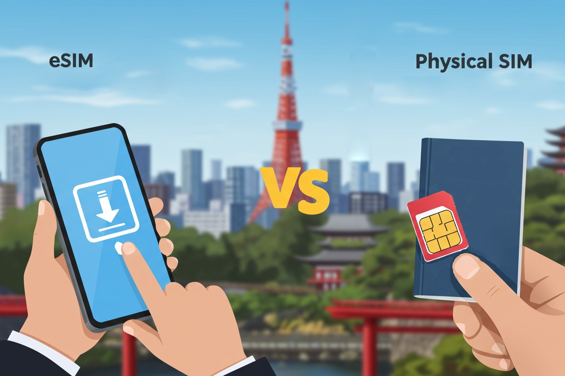 Japan eSIM vs. Physical SIM Card: The Best Internet Option for Travelers